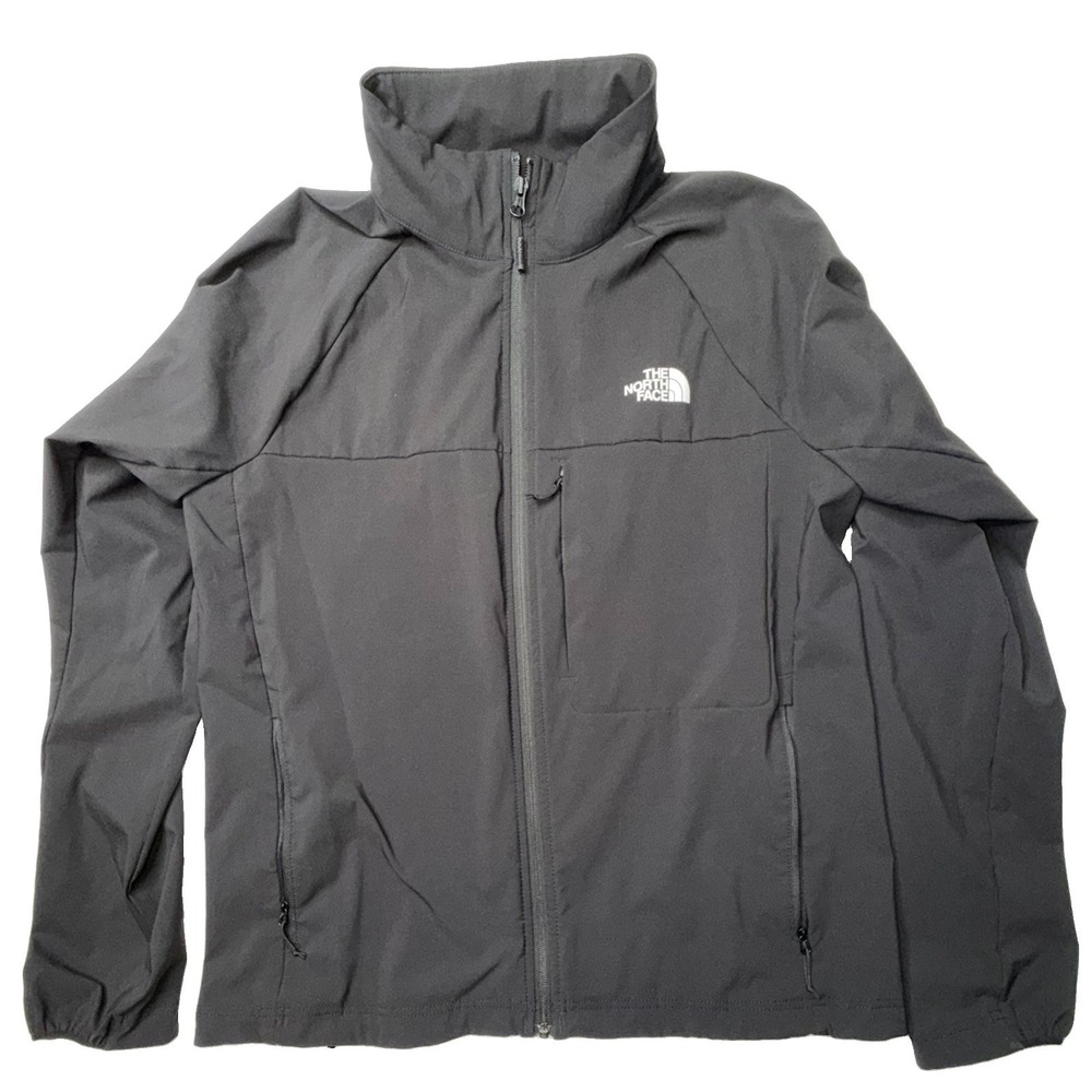 THE NORTH FACE Softshell Jacket Mens Sz L Black Gorpcore Techwear Hiking Trek